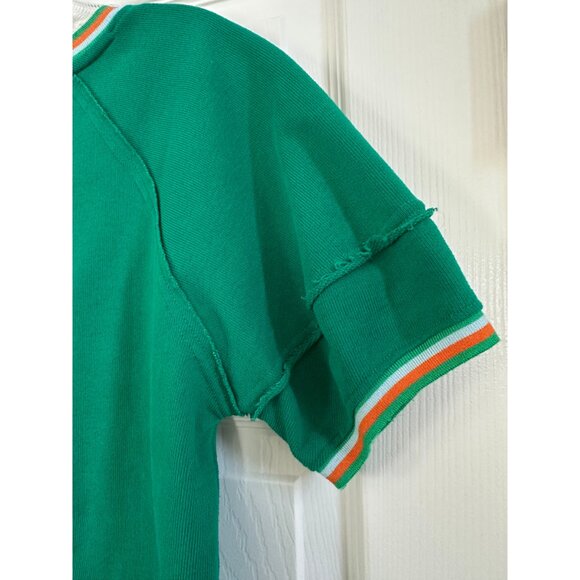 Jodifl Raglan Ringer Top - Green - Size Small - Picture 3 of 7